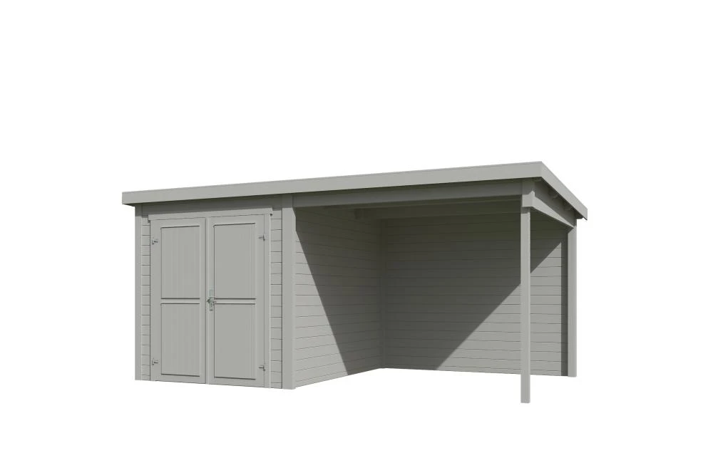 Outdoor Life Blokhut Finn Platinum Grey 450 x 250 cm - Afbeelding 1